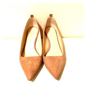 Everlane nude suede editor heel size 6
